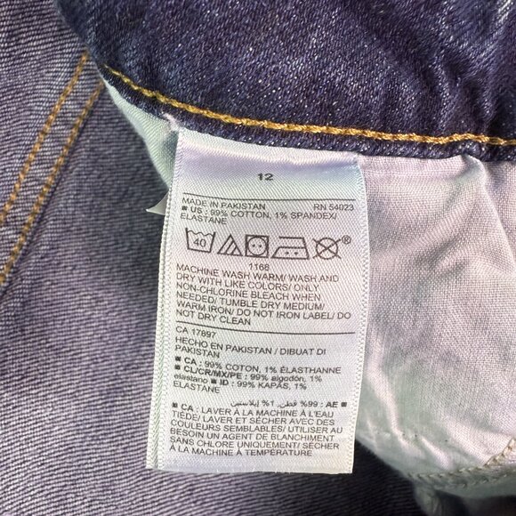 Old Navy Womens High Rise OG Straight Jeans Size 12 Blue Denim Curvy 30x27 E747 - Picture 5 of 14